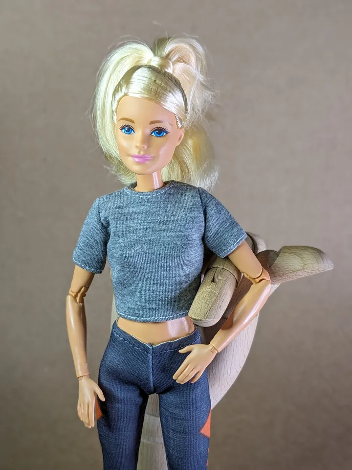 Gray T-shirt & leggins for 1/6 scale fashion female dolls
