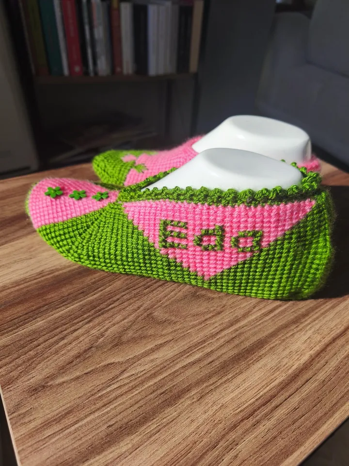 Handcrafted Tunisian Crochet Booties - Personalized Women Shoes