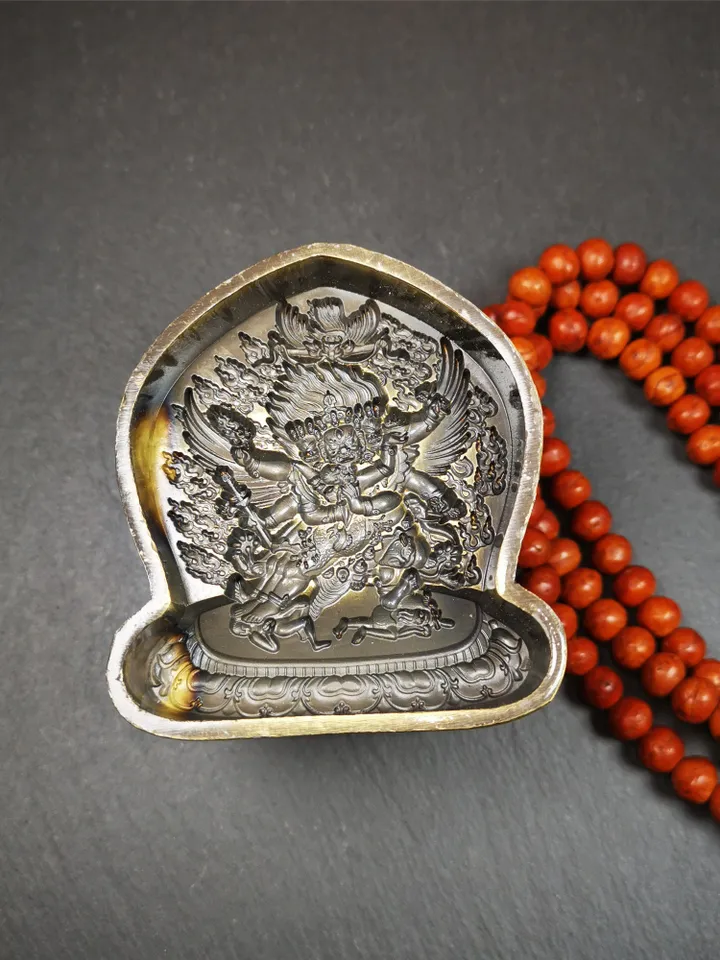 Gandhanra Tibetan Buddha Statue Tsa Tsa Mold, Vajrakilaya Tsha Tsha Mould For Making Clay Statue,2.95&quot; × 2.6&quot;