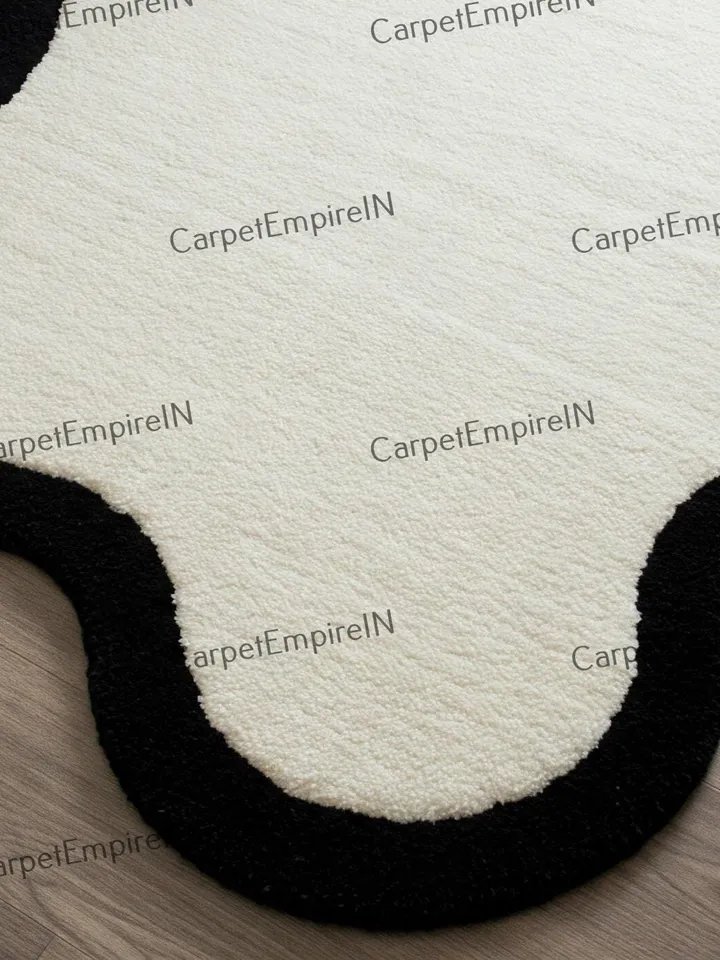 8x10 Irregular Shaped Rug | Hand-Tufted 100% Wool Handmade Layerd Area Rug | Carpet for Home,Bedroom,Living Room, nursary decor, Custom rug