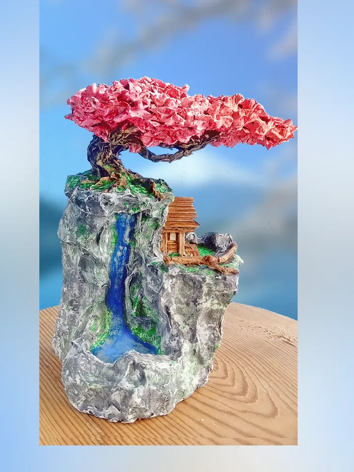Nightlight "Cherry Blossom" Fantasy lamp Wall light