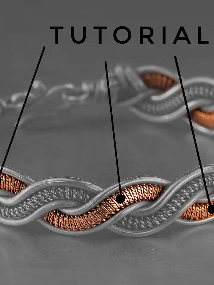 PDF Tutorial Step by step wire wrapping lesson Wire weave pattern DIY Unique guide jewelry making for beginner Digital instant download Copper jewelry instructions by WireWrapArt
