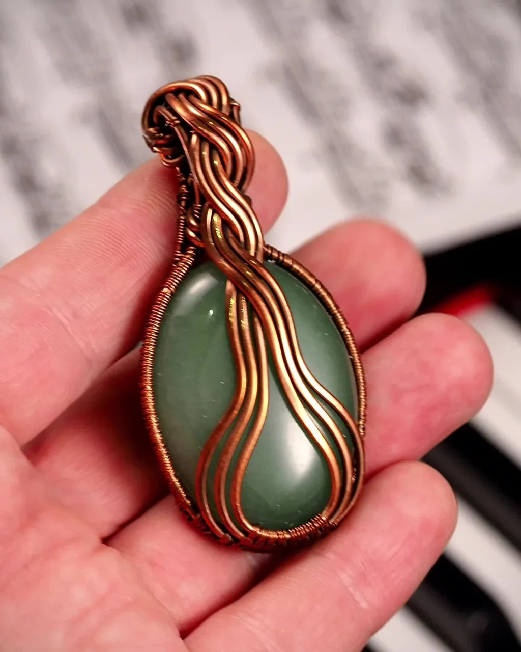 thumbnail image 2 of Buy Jovivi Vintage Natural Rose Quartz Crystal Necklace Wire Wrapped 2 of 14