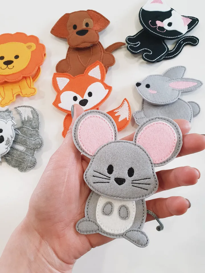 ITH Felt Animal Mix and Match Puzzle Embroidery Pattern, Build an Animal Creative Toy Design, 4x4 Digital File