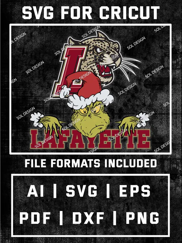 Grinch Lafayette Leopards SVG, NCAA SVG Design, NCAA Lafayette Leopards SVG, NCAA Leopards Cricut, Christmas Svg, Grinch svg, Digital Download