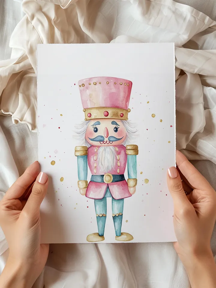 Nutcracker Nursery print, nursery decor printable wall art; kids room watercolor art; 20 images included; digital download
