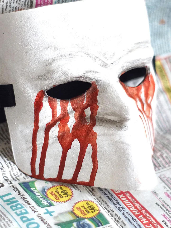 Bauta Venetian Bloody mask Horror Harlequin Clown