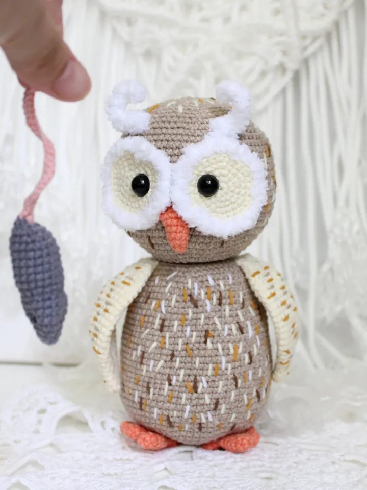 Crochet owl pattern PDF in English Amigurumi owlet Halloween nursery decor