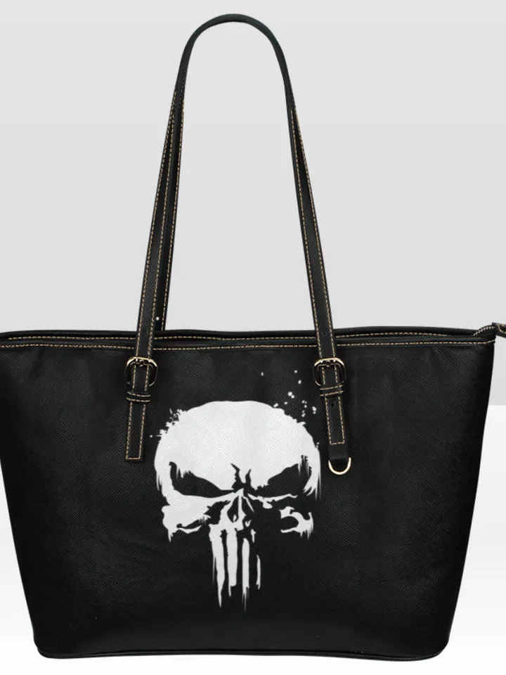 Punisher Leather Tote Bag