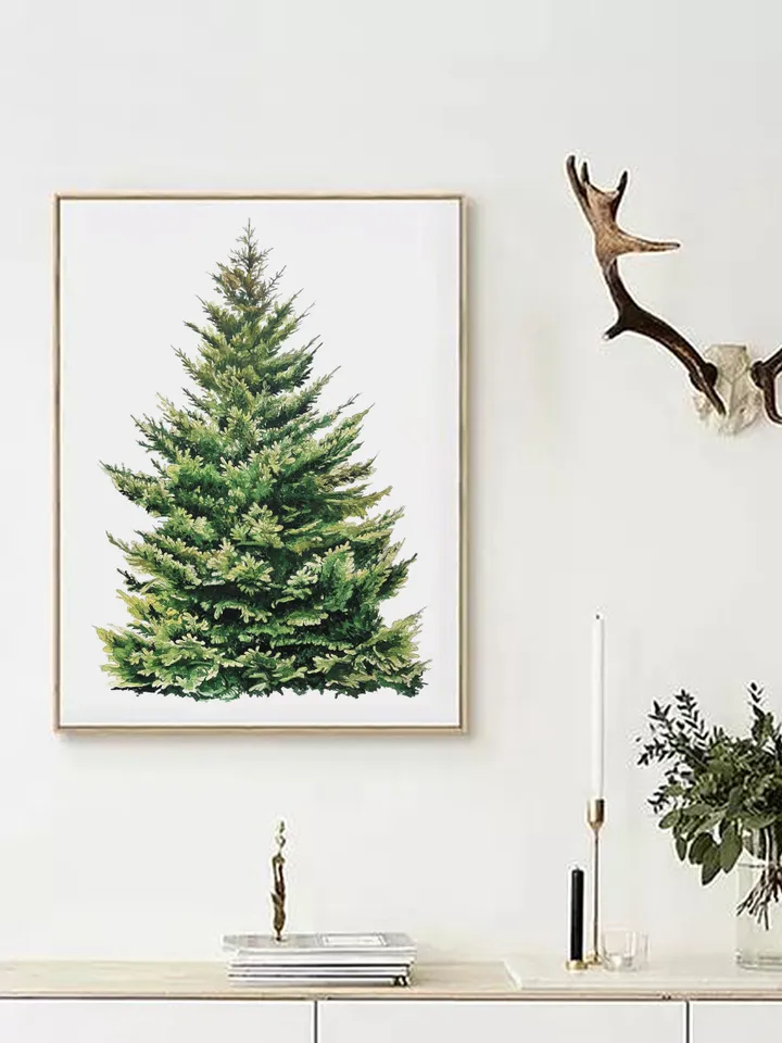 Watercolor print XMAS TREE
