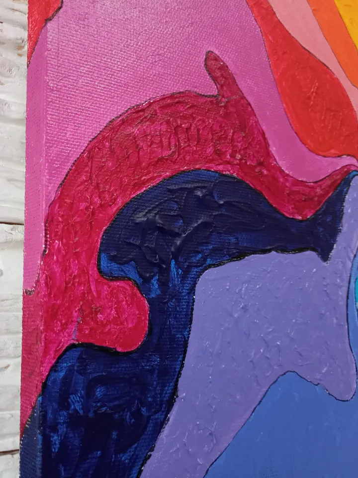 Oil painting on canvas abstraction Reboot