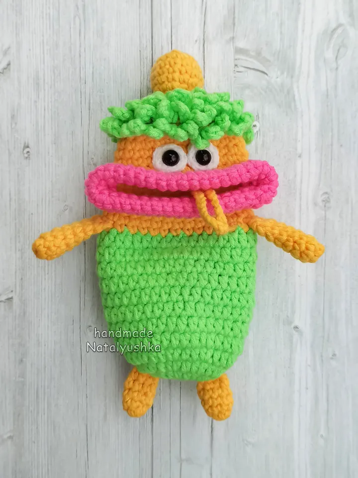 Cute Monster Big Mouth, Key case for kids, Key Organizer, Keychain, Handmade case for keys, Key bag