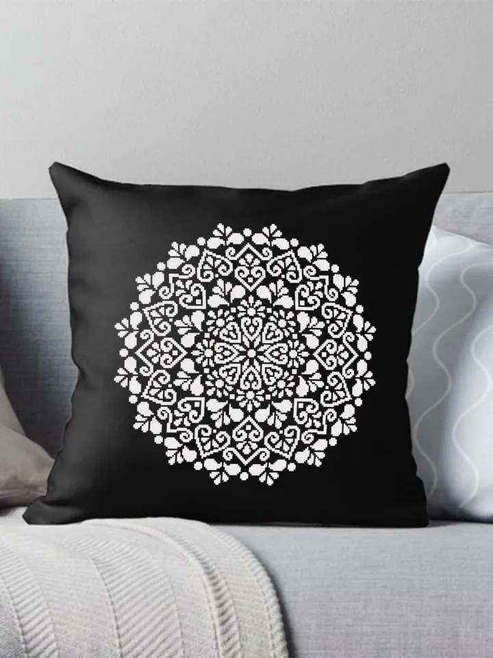 Mandala set cross stitch pattern download PDF, Floral ornament cross stitch chart, Mandala pattern digital, Easy monochrome embroidery #S44