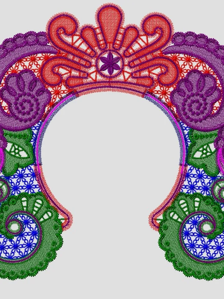 FSL Drape Collar6x10 Embroidery Design DIGITAL EMBROIDERY