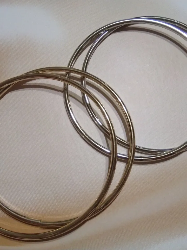 2 PCs Pair Handles bag Round metal bag handle, O-shaped bag handles, metal bag frame, handle DIY purse handbag hardware in black/gold/silver