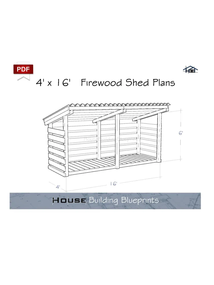 Diy 4 x 16 firewood shed plans for outdoor pdf. Timber frame shed plans for garden. Wooden backyard firewood shed storage plans.