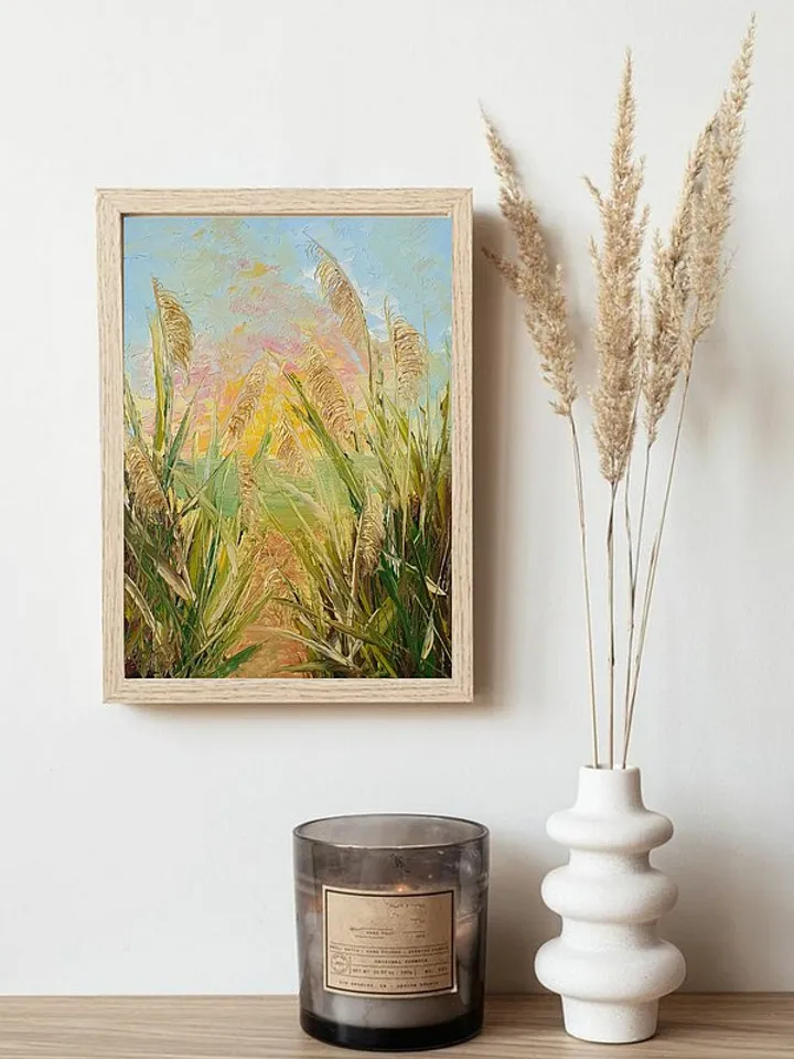 Beach Dunes Painting Coastal Original Art Landscape Wall Art Small Oil Painting