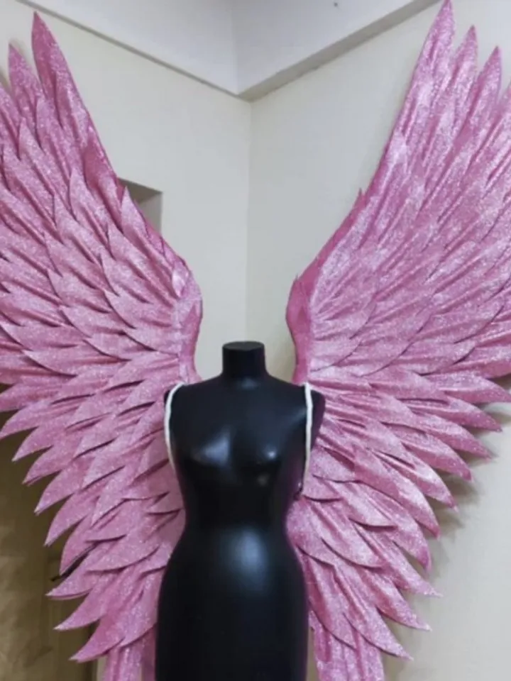 Angel Wings costume, Wings cosplay, Pink sexy wing, Christmas angel, Adult Angelic wings, Dance Show costume, Nightclub