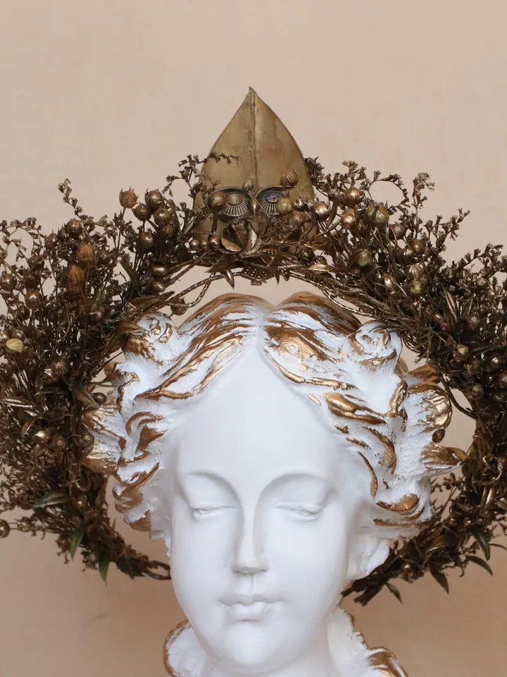 Halloween, handmade items, dried flower crown, special handmade, birthday present,Rock and roll Music festival,