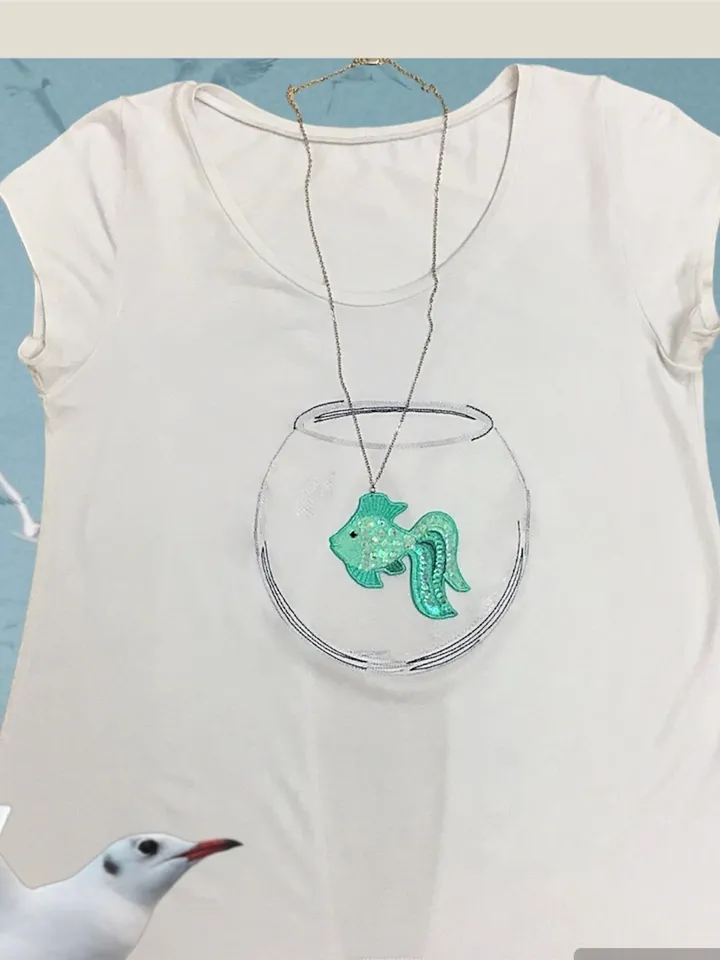 Fish pendant FSL and aquarium machine embroidery design