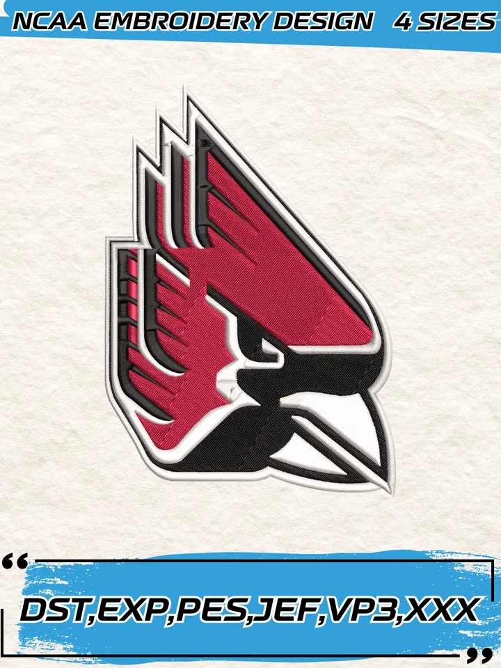 Ball State Cardinals Logos Embroidery Design,NCAA Logo Embroidery Design,Machine Embroidery Design File,4 Sizes, Digital Download