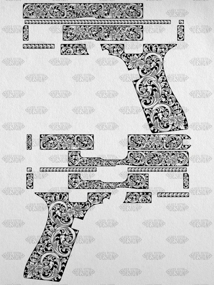 VECTOR DESIGN Glock 19 gen 5 Scrollwork no skulls