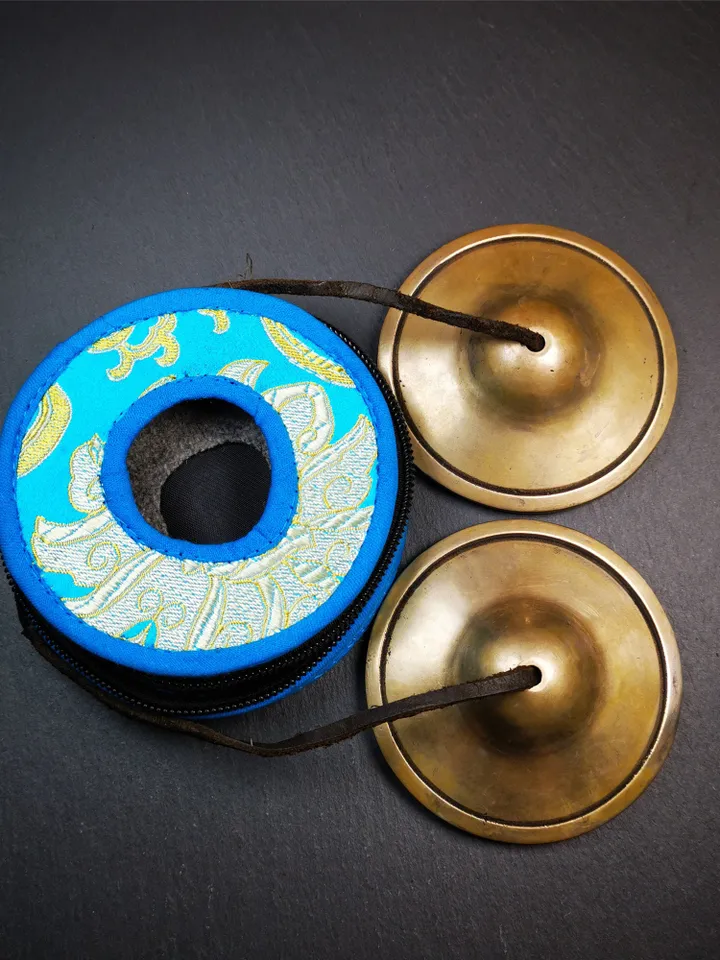 Gandhanra 8.3cm Tibetan Cymbals,Copper Tingsha Bell,Buddhism Ritual Implement,Handmade in Nepal
