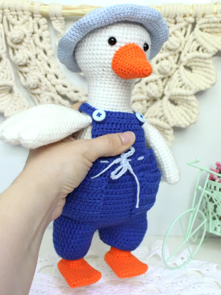 Goose crochet pattern PDF in English Amigurumi toy garden goose crochet tutorial