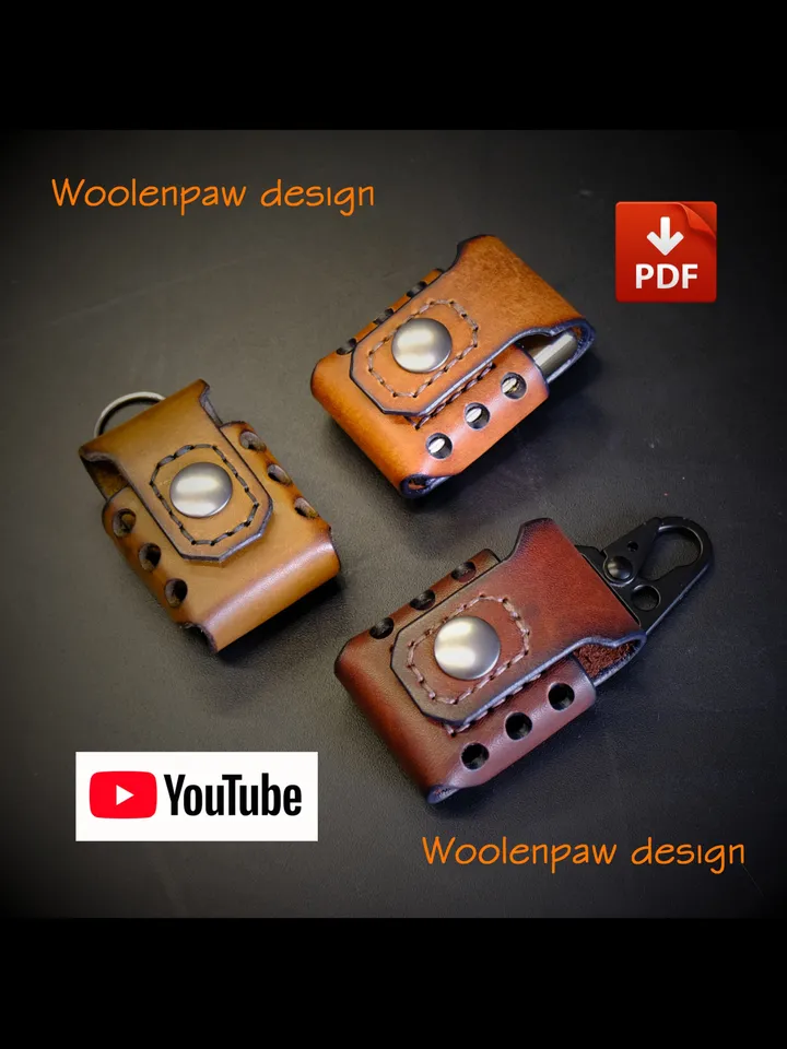 Zippo Pouch - leather pattern PDF. EDC32