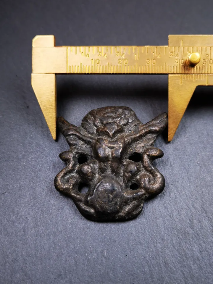 Gandhanra Handmade Tibetan Buddhist Amulet Garuda,Garula,Suparna,Golden-winged Bird Pendant,Made of Thokcha,1.65&quot;