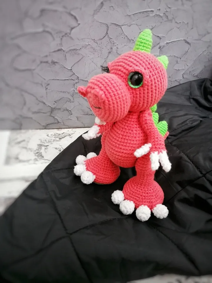 PDF crochet Tyrannosaurus Amigurumi crochet pattern Dinosaur, T-Rex, cute dino, amigurumi dino, baby dino, crochet dinosaur, crochet animal