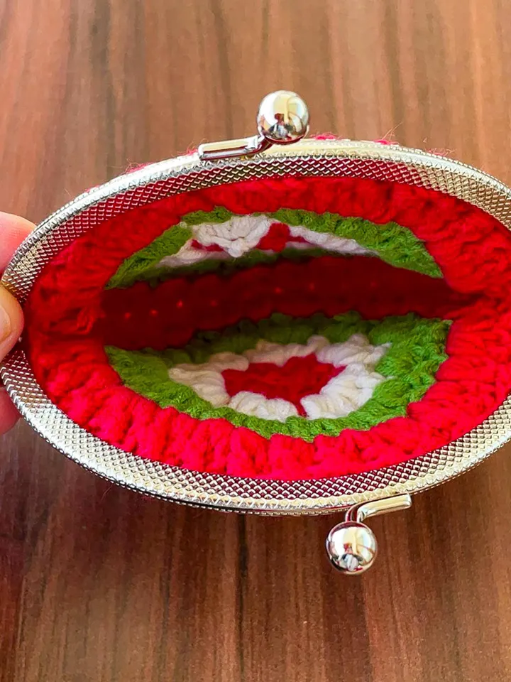 Crochet Flower Coin Purse PDF Pattern, Small Floral Crochet Pouch, Handmade Wallet Design, Christmas Crochet Bag PDF, Instant Download