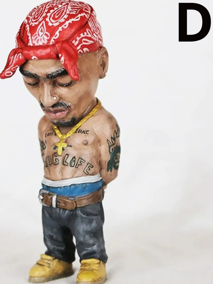 Hip Hop Legend Commemorative Resin Ornaments Memorial Resin Statue Crafts Characters Sculpture Home Garden Decoration