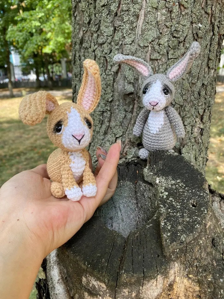 PDF Rabbit Crochet pattern, Crochet SET Animal Pattern, Crochet bunny, Amigurumi baby toy, Crochet Cute bunny Amigurumi, realistic amigurumi