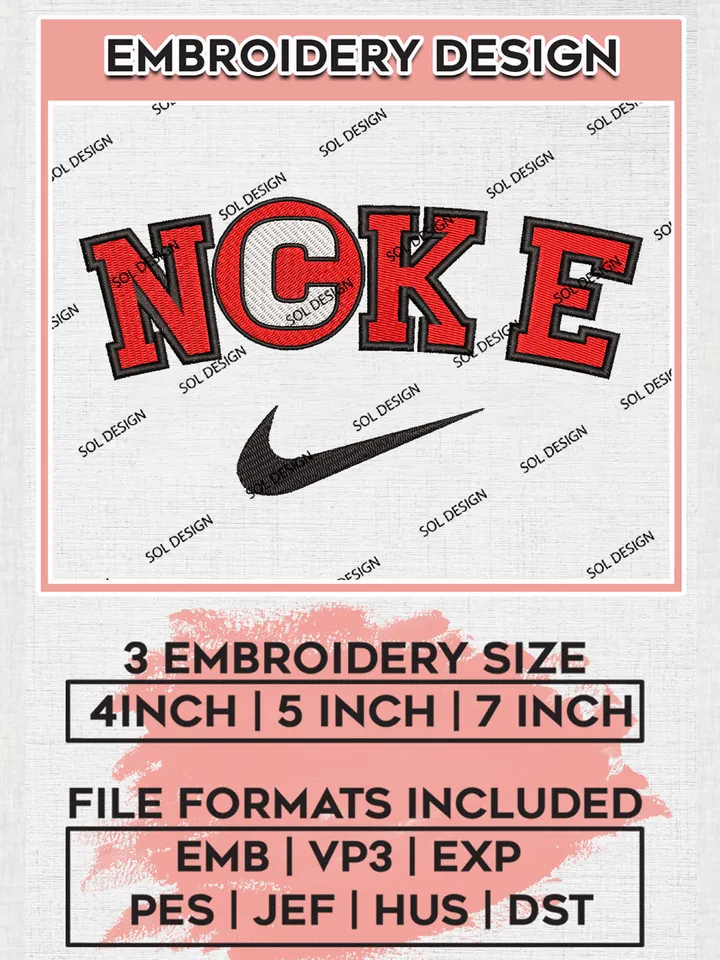 Ni.kee Centenary Gentlemen Team Logo Embroidery Design Files, NCAA Centenary Gentlemen Machine Embroidery, NCAA Teams, 3 sizes, NCAA Machine embroidery designs, Digital Download