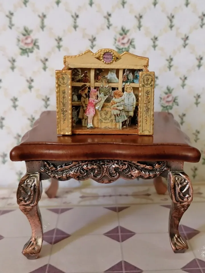 Paper theater. Puppet show. Toy store. Dollhouse miniature.1:12 scale.