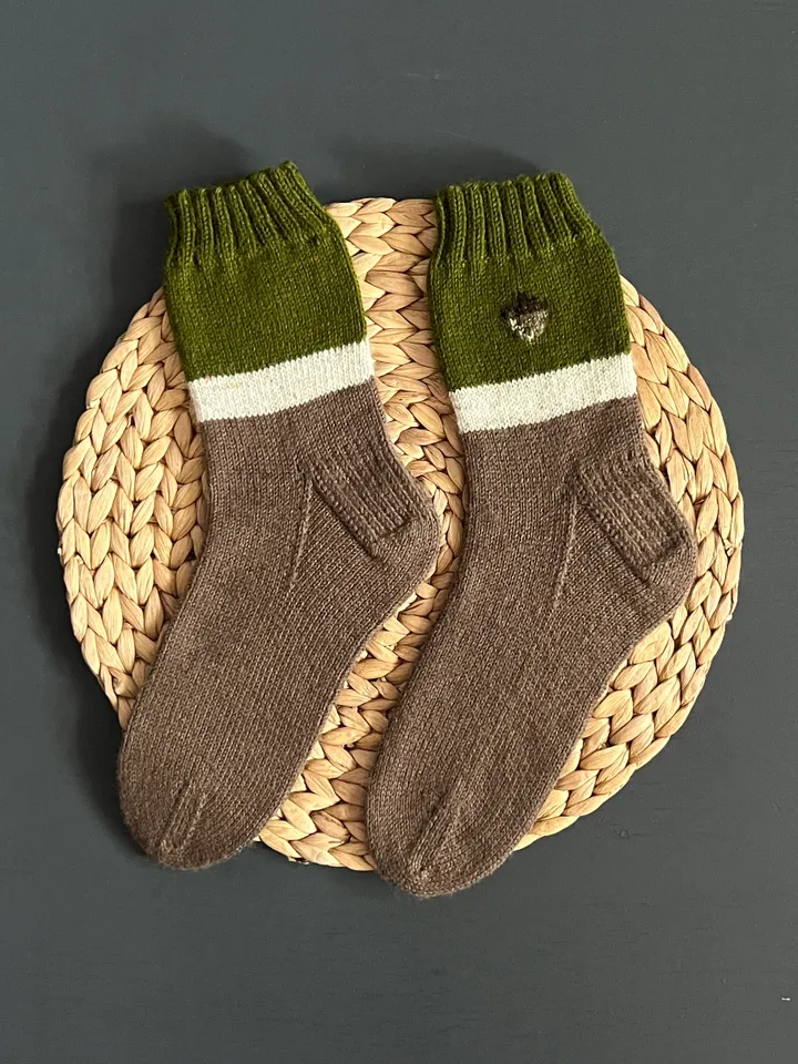 Handmade knitted womens socks/ Warm knitted accessory