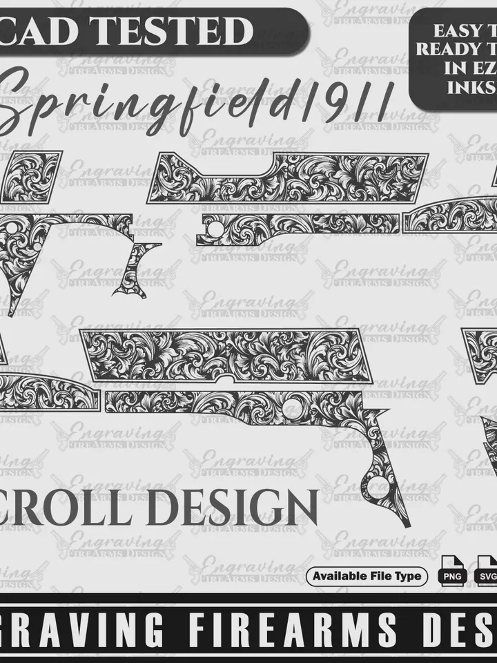 Engraving Firearms Design Springfield1911 Scroll Design