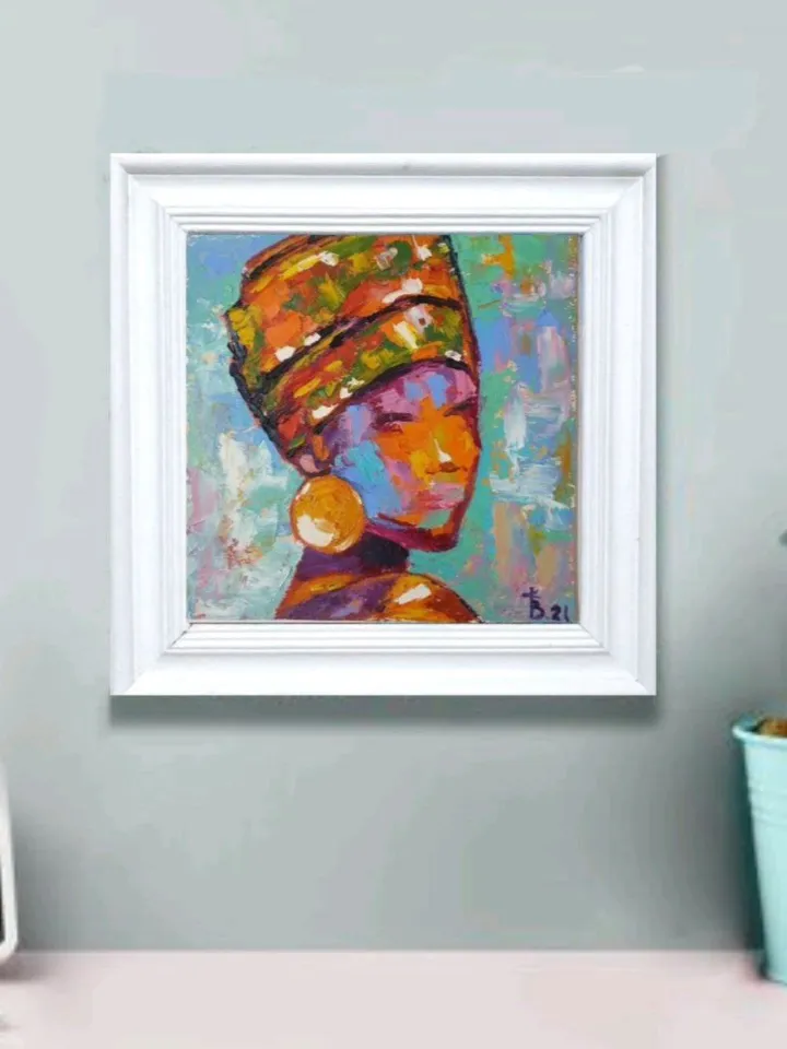 Faceless Elegance woman oil painting