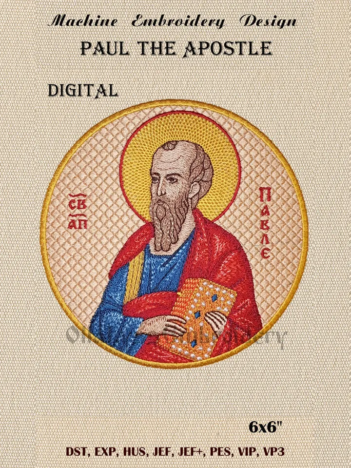 Paul the Apostle embroidery design