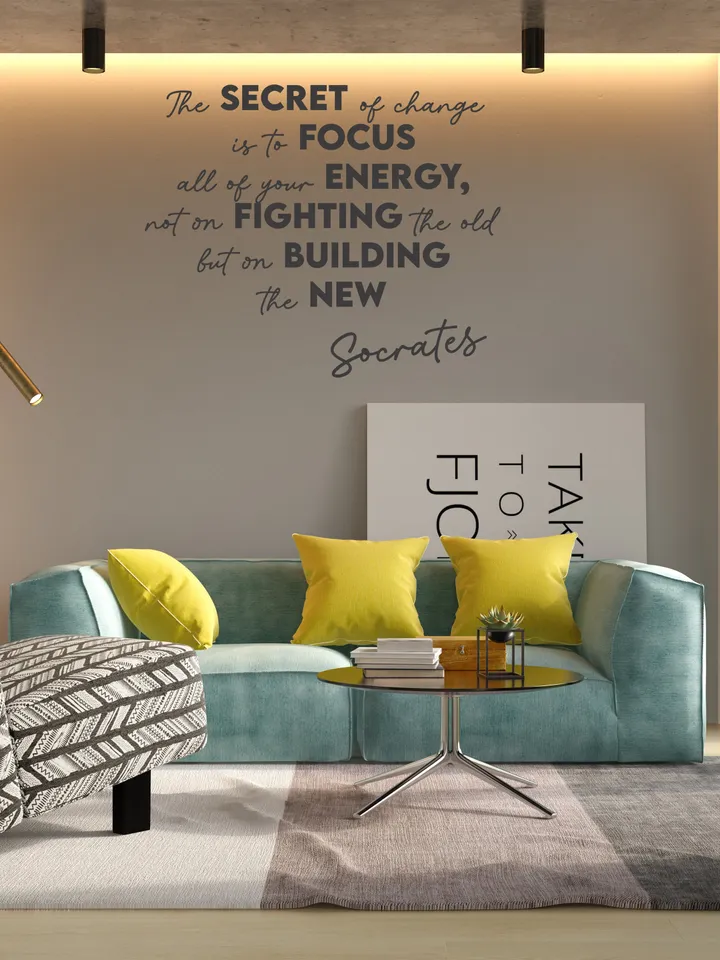 Lockdown Positive Quote Sticker - Inspirational Wall Decor Vinyl Decal For Adult - Motivational Waterproof Large Bedroom Inspiring Saying