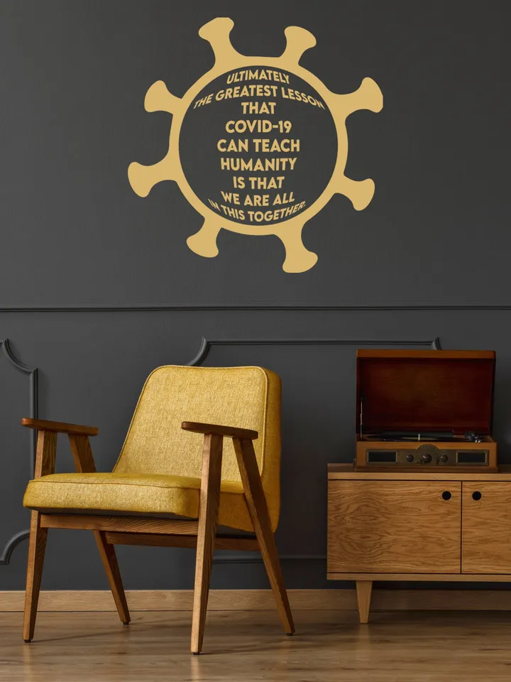 Lockdown Positive Quote Sticker - Inspirational Wall Decor Vinyl Decal For Adult - Motivational Waterproof Large Bedroom Inspiring Saying