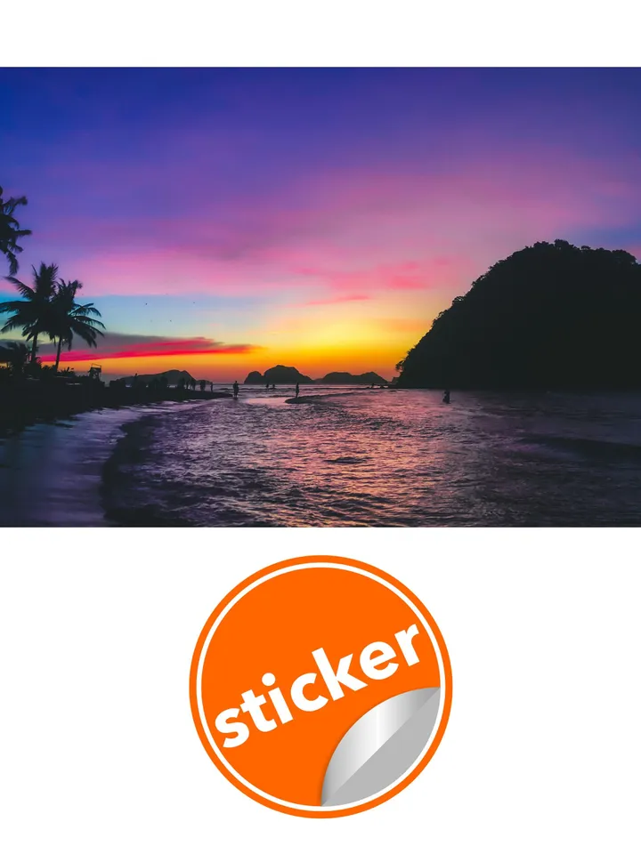 Sunset Wallpaper Decals - Peel Stick Nature Photo Self Adhesive Mural Wall Paper Decal - Vinyl Stickers Murals For Bedroom Sticker Decor