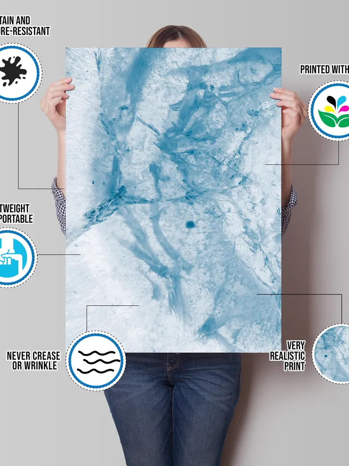 Marble Photo Backdrop Board - 2-Sides Large Background Photography For Table Cake Food Picture - Screen Flat Box Portable Tabletop Sheet