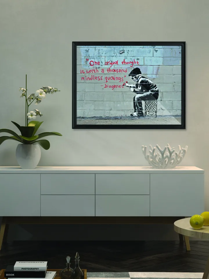 Banksy Diogenes Quote Art Wall Poster - Funny Street Graffiti Room Artwork Decor Posters Print - Home Bedroom Kitchen Large Bansky Prints