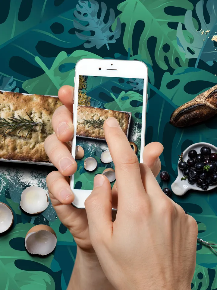 Green Photo Backdrop Board - 2-Sides Large Background Photography For Table Cake Food Picture - Screen Portable Tabletop Sheet