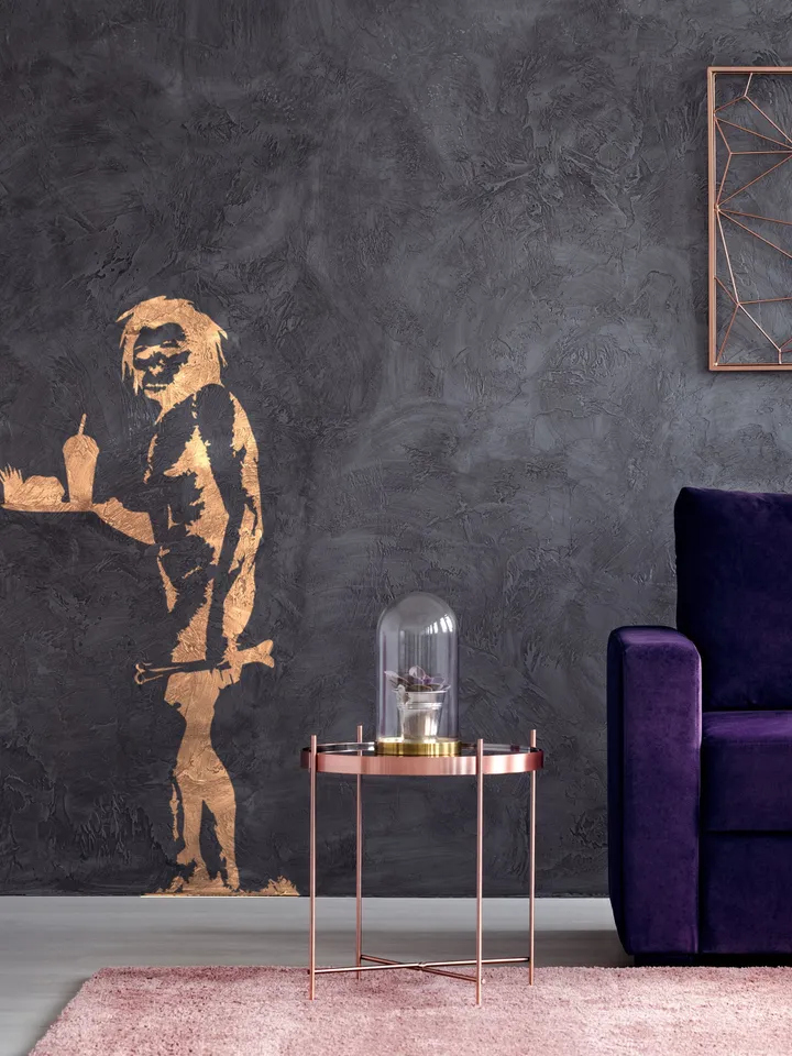 Banksy Caveman Art Graffiti Sticker - Cool Cave Man Vinyl Wall Decal - Funny Decor Sticky Decals Stickers