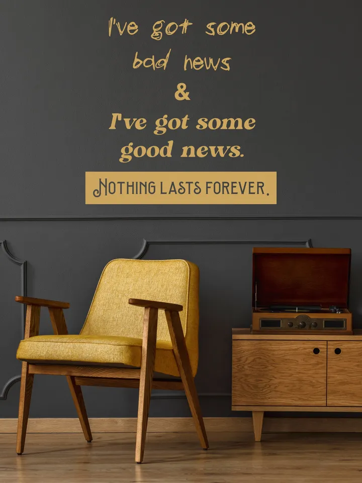 Lockdown Positive Quote Sticker - Inspirational Wall Decor Vinyl Decal For Adult - Motivational Waterproof Large Bedroom Inspiring Saying