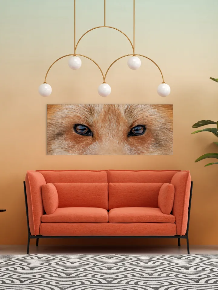 Fox Eyes Wall Art Canvas - Cute Animal Room Decor Pictures - Bedroom Dorm Teen Childrens Boys Large Picture Painting Photo Print With Frames