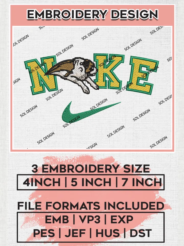 Nike Siena Saints Machine Embroidery Design, NCAA Siena Saints Embroidery Design files, NCAA Embroidery Designs, NCAA Machine Embroidery Designs, Digital Download